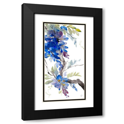 Peaceful Wisteria Black Modern Wood Framed Art Print with Double Matting by Loreth, Lanie