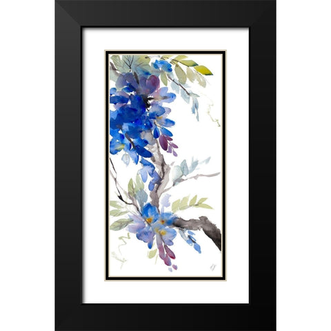 Peaceful Wisteria Black Modern Wood Framed Art Print with Double Matting by Loreth, Lanie