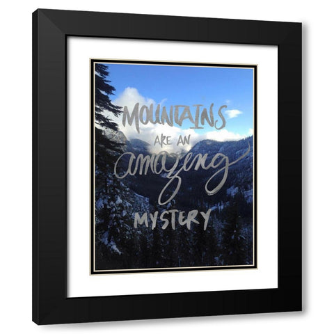 Amazing Mystery Black Modern Wood Framed Art Print with Double Matting by Wilson, Kali