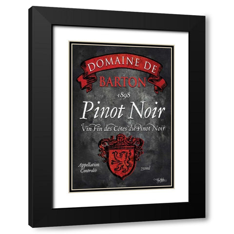 Still Life Wine Label VIII Black Modern Wood Framed Art Print with Double Matting by Baker, Mary Beth