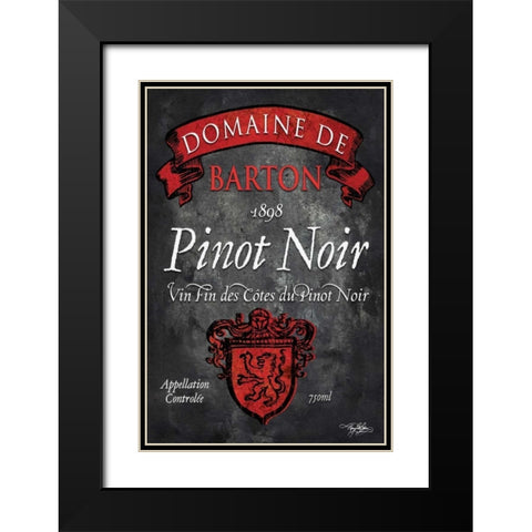 Still Life Wine Label VIII Black Modern Wood Framed Art Print with Double Matting by Baker, Mary Beth