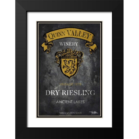 Still Life Wine Label IV Black Modern Wood Framed Art Print with Double Matting by Baker, Mary Beth