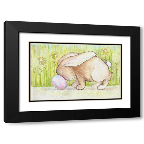 Pushing Easter Black Modern Wood Framed Art Print with Double Matting by Diannart