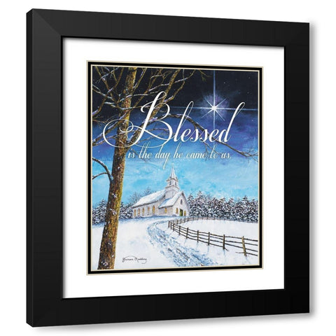 Blessed Church Black Modern Wood Framed Art Print with Double Matting by Redding, James