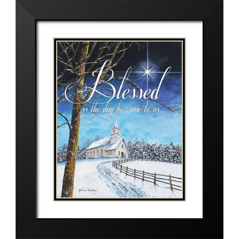 Blessed Church Black Modern Wood Framed Art Print with Double Matting by Redding, James