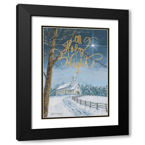 Oh Holy Night Black Modern Wood Framed Art Print with Double Matting by Redding, James