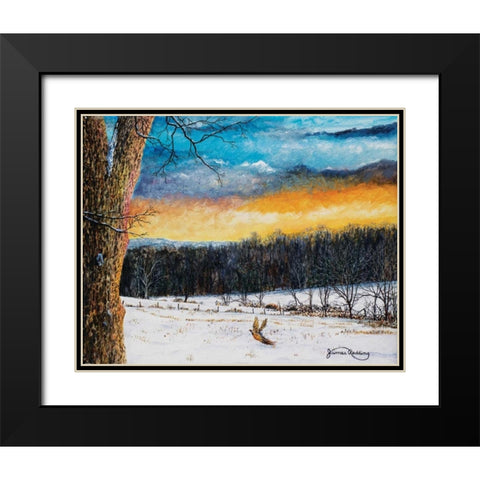 Fiery Sky Black Modern Wood Framed Art Print with Double Matting by Redding, James