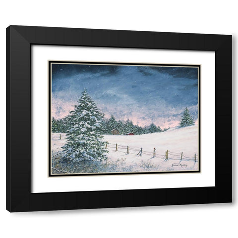 Winter Mornings Black Modern Wood Framed Art Print with Double Matting by Redding, James