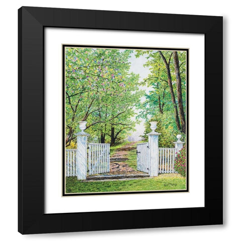 Narrow Is The Path Black Modern Wood Framed Art Print with Double Matting by Redding, James