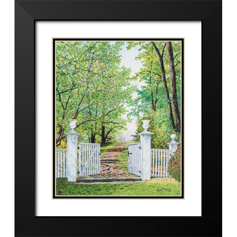 Narrow Is The Path Black Modern Wood Framed Art Print with Double Matting by Redding, James
