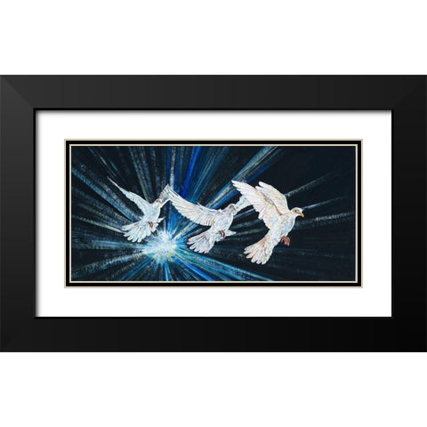Three Spirits Black Modern Wood Framed Art Print with Double Matting by Redding, James