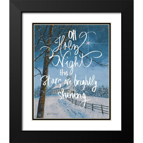 Oh Holy Night Black Modern Wood Framed Art Print with Double Matting by Redding, James