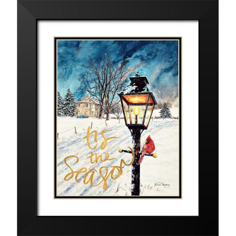 Tis the Season Black Modern Wood Framed Art Print with Double Matting by Redding, James