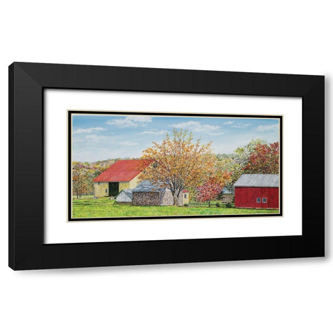 Autumns Colors Panel Black Modern Wood Framed Art Print with Double Matting by Redding, James