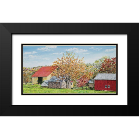 Autumns Colors Panel Black Modern Wood Framed Art Print with Double Matting by Redding, James
