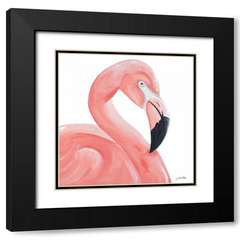 Pink Party of Four I Black Modern Wood Framed Art Print with Double Matting by Ritter, Gina