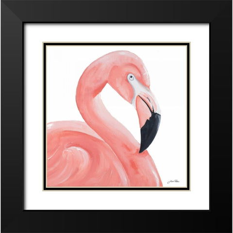Pink Party of Four I Black Modern Wood Framed Art Print with Double Matting by Ritter, Gina