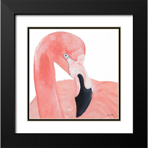 Pink Party of Four II Black Modern Wood Framed Art Print with Double Matting by Ritter, Gina