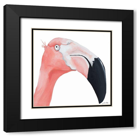 Pink Party of Four III Black Modern Wood Framed Art Print with Double Matting by Ritter, Gina