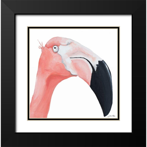 Pink Party of Four III Black Modern Wood Framed Art Print with Double Matting by Ritter, Gina