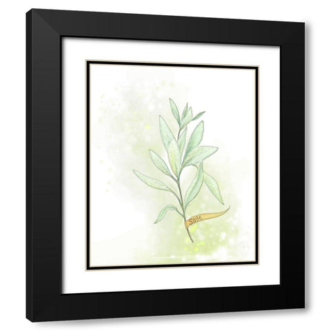 Fresh Herbs III Black Modern Wood Framed Art Print with Double Matting by Diannart