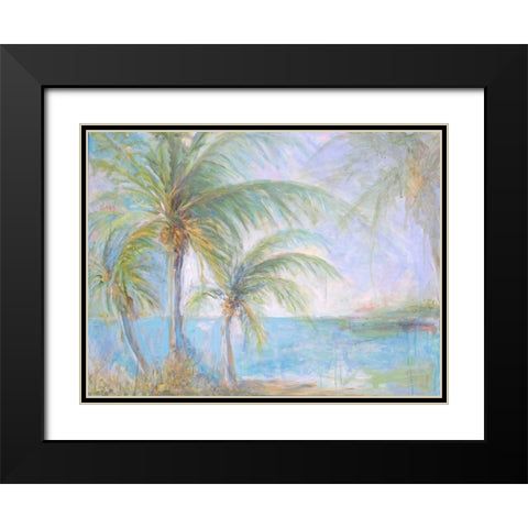 Tropical Winds Black Modern Wood Framed Art Print with Double Matting by Diannart