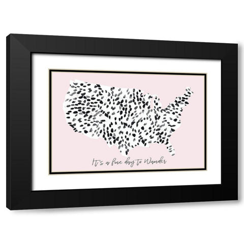 Its A Fine Day To Wander Black Modern Wood Framed Art Print with Double Matting by Bryant, Susan