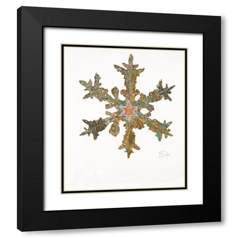 Retro Star Black Modern Wood Framed Art Print with Double Matting by Pinto, Patricia