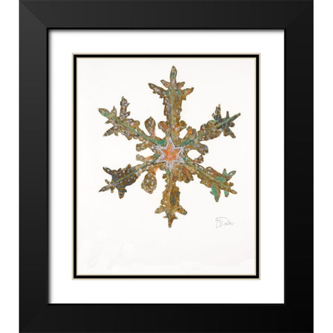 Retro Star Black Modern Wood Framed Art Print with Double Matting by Pinto, Patricia