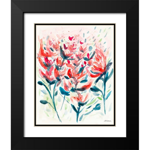 Wild Flowers I Black Modern Wood Framed Art Print with Double Matting by Coolick, Ann Marie
