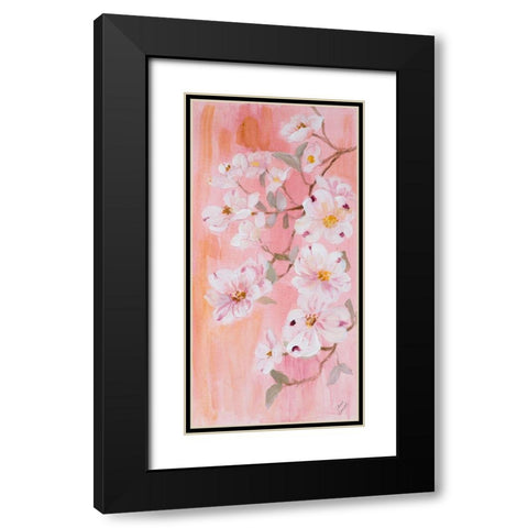Simply Dogwood II Black Modern Wood Framed Art Print with Double Matting by Loreth, Lanie