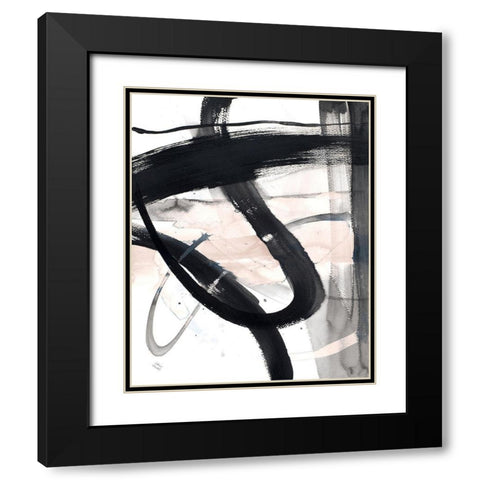 Urban Vibe With Blush I Black Modern Wood Framed Art Print with Double Matting by Loreth, Lanie