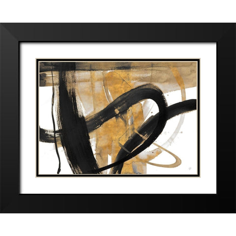Urban Vibe With Gold II Black Modern Wood Framed Art Print with Double Matting by Loreth, Lanie