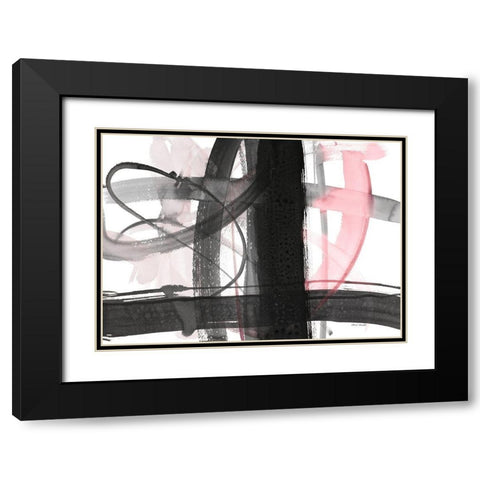 Urban Vibe With Pink Black Modern Wood Framed Art Print with Double Matting by Loreth, Lanie