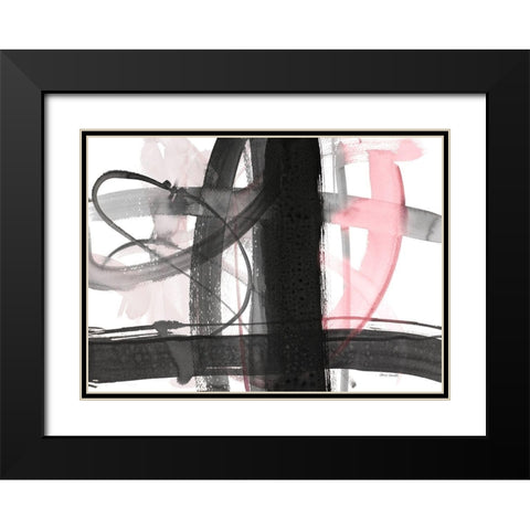 Urban Vibe With Pink Black Modern Wood Framed Art Print with Double Matting by Loreth, Lanie