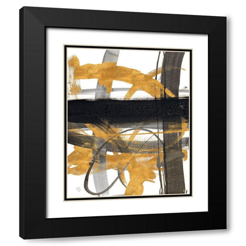 Urban Vibe With Gold III Black Modern Wood Framed Art Print with Double Matting by Loreth, Lanie