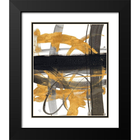 Urban Vibe With Gold III Black Modern Wood Framed Art Print with Double Matting by Loreth, Lanie
