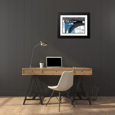 Urban Vibe With Blue III Black Modern Wood Framed Art Print with Double Matting by Loreth, Lanie