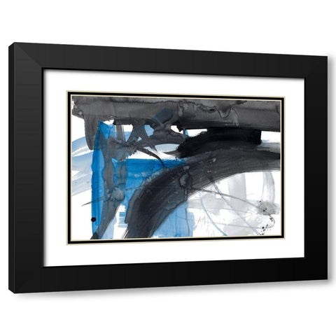 Urban Vibe With Blue III Black Modern Wood Framed Art Print with Double Matting by Loreth, Lanie