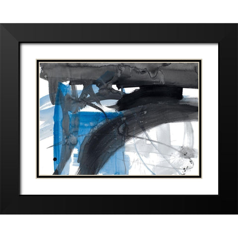 Urban Vibe With Blue III Black Modern Wood Framed Art Print with Double Matting by Loreth, Lanie