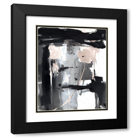 Urban Vibe With Blush III Black Modern Wood Framed Art Print with Double Matting by Loreth, Lanie