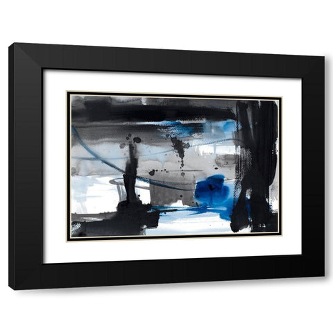 Urban Vibe With Blue IV Black Modern Wood Framed Art Print with Double Matting by Loreth, Lanie