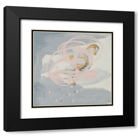 Spring Breeze Square Black Modern Wood Framed Art Print with Double Matting by Pinto, Patricia