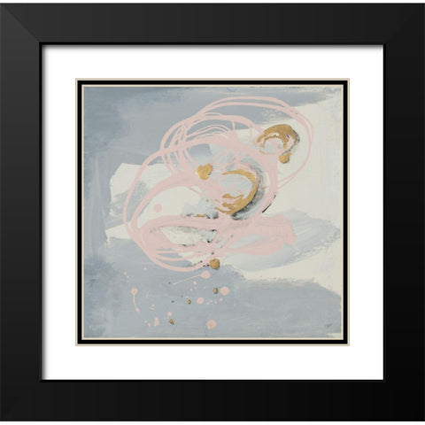 Spring Breeze Square Black Modern Wood Framed Art Print with Double Matting by Pinto, Patricia