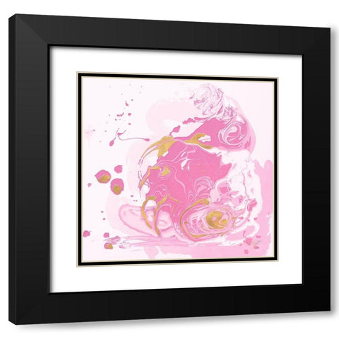 Pop Of Pink Black Modern Wood Framed Art Print with Double Matting by Pinto, Patricia