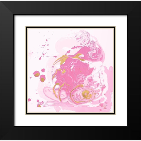 Pop Of Pink Black Modern Wood Framed Art Print with Double Matting by Pinto, Patricia