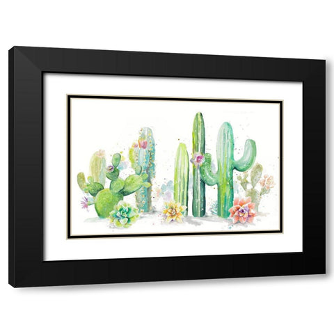 Cactus Garden Black Modern Wood Framed Art Print with Double Matting by Pinto, Patricia