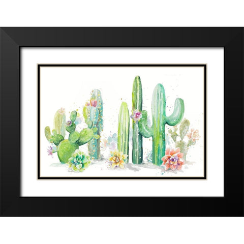 Cactus Garden Black Modern Wood Framed Art Print with Double Matting by Pinto, Patricia