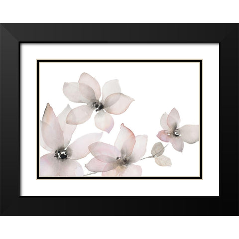 Blooming Whispers II Black Modern Wood Framed Art Print with Double Matting by Loreth, Lanie