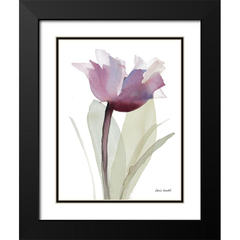 Single Whisper Black Modern Wood Framed Art Print with Double Matting by Loreth, Lanie